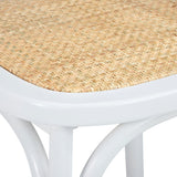 Oikiture 160cm Extendable Dining Table with 4PCS Chairs Crossback White