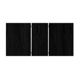 Oikiture 160cm Extendable Dining Table with 4x Dining Chairs PU Leather Black - Close-Up Angle