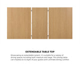 Oikiture 160cm Extendable Dining Table with 6PCS Crossback Chairs Black