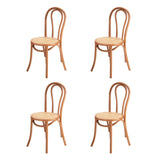 Oikiture 160cm Extendable Dining Table with 4PCS Crossback Chairs Natural - Close-Up Angle