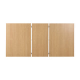 Oikiture 160cm Extendable Dining Table with 4PCS Crossback Chairs Natural - Front View