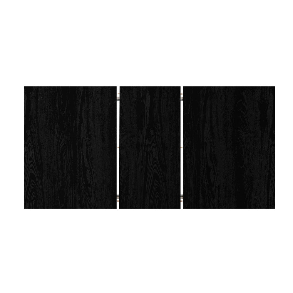 Oikiture 160cm Extendable Dining Table with 4x Hans Wegner Dining Chairs Black