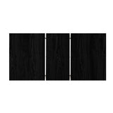 Oikiture 160cm Extendable Dining Table with 4x Hans Wegner Dining Chairs Black - Front View