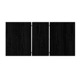 Oikiture 160cm Extendable Dining Table with 6x Hans Wegner Dining Chairs Black