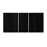 Oikiture 160cm Extendable Dining Table with 6x Hans Wegner Dining Chairs Black - Side View