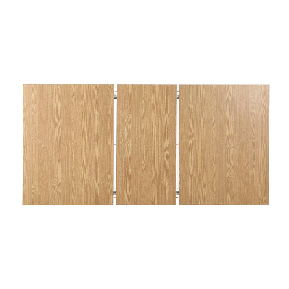 Oikiture 160cm Extendable Dining Table with 6x Hans Wegner Dining Chairs Natural