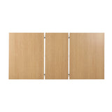 Oikiture 160cm Extendable Dining Table with 6x Hans Wegner Dining Chairs Natural - Top-Down View