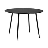 Oikiture 5PCS Dining Set 1.1m Round Table and Chairs PU Leather Pad - 45-Degree Angle