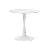 Oikiture 60cm Round Dining Table with 2PCS Dining Chairs Velvet Green - Rear View