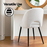 1 Set of 4 Artiss Dining Chair Boucle Sherpa - Rear View