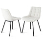 Artiss 2x Dining Chairs Velvet Tufted Kitchen Lounge Cafe Accent Chair Beige
