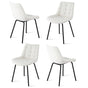 Artiss 4x Dining Chairs Velvet Tufted Kitchen Lounge Cafe Accent Chair Beige
