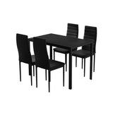 Artiss Dining Chairs and Table Dining Set 4 Chair Set Of 5 Black - Close-Up Angle