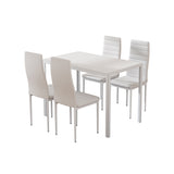 Artiss Dining Chairs and Table Dining Set 4 Chair Set Of 5 White - Close-Up Angle