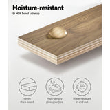 Artiss Coffee Table Round 70CM Marbel Effect - Top-Down View