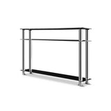 Artiss Console Table Tempered Glass Black - 45-Degree Angle