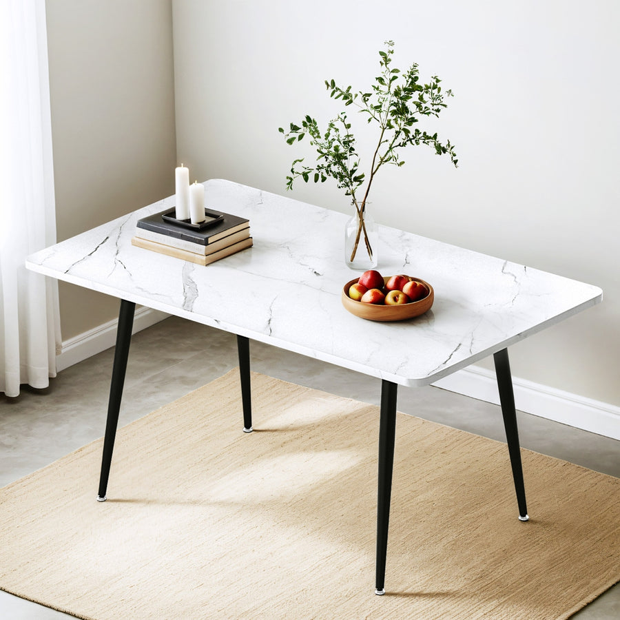 1.5M Artiss Dining Table Marble Effect, image 7