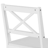 Artiss Dining Chairs and Table Dining Set 4 Cafe Chairs Set Of 5 4 Seater White - Top-Down View