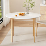 Artiss Dining Table Round White 108CM Diameter Demi - Close-Up Angle