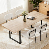 Artiss 2M Extendable Dining Table Kitchen Cafe Lounge Restaurant Tables Natural - Close-Up Angle