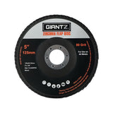 Giantz 100 PCS Zirconia Sanding Flap Disc 5 125mm 80Grit Angle Grinding Wheel - Side View