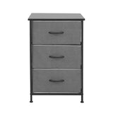 Artiss Chest of 3 Drawers Storage Dresser Tallboy Grey - Top-Down View