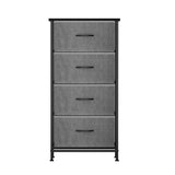 Artiss Chest of 4 Drawers Storage Dresser Tallboy Grey - Side View