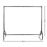 Artiss Clothes Rack Airer Coat Stand 6FT Rail Wheels - Front View