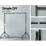 Artiss Clothes Rack Airer Coat Stand 6FT Rail Wheels - Close-Up Angle