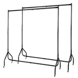 Artiss 2X Clothes Rack Airer Coat Stand 6FT Rail Wheels - Close-Up Angle