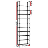 Artiss 10-Tier Stackable Shoe Rack - Black Dunn Storage Solution