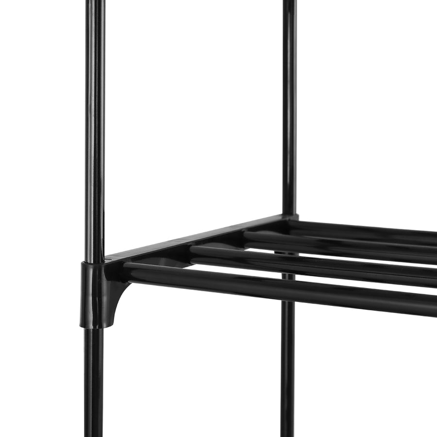 Artiss Dunn 10 tier stackable shoe rack, black powder-coated metal, image 6
