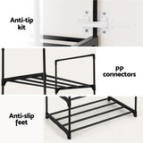 Artiss 10-Tier Stackable Shoe Rack - Black Dunn Storage Solution - Close-Up Angle