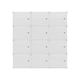 Artiss Shoe Rack DIY 12 Storage Cube Stackable White