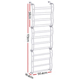 Artiss Shoe Rack Hanging Over Door Organiser 24 Pairs Eric - Front View