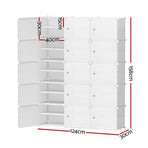 Artiss Shoe Rack Storage Cabinet DIY 15 Storage Cube Stackable White, image 4