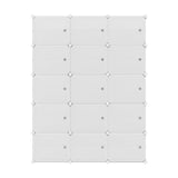 Artiss Shoe Rack Storage Cabinet DIY 15 Storage Cube Stackable White