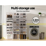 Artiss Shoe Rack Storage Cabinet DIY 15 Storage Cube Stackable White, image 6