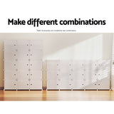 Artiss Shoe Rack Storage Cabinet DIY 15 Storage Cube Stackable White - Low Angle