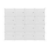 Artiss Shoe Rack DIY 16 Storage Cube Stackable White