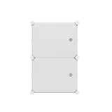 Artiss Shoe Rack DIY Set of 2 Storage Cube Stackable White - 45-Degree Angle