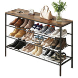 Artiss Shoe Rack 4 tier Storage Organiser Walnut - Extra Image