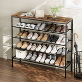 Artiss Shoe Rack 5-tier 25 Pairs Walnut Bob - Extra Image