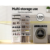 Artiss Shoe Box DIY Set of 8 Storage Cube Stackable White - Rear View