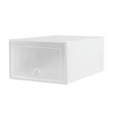 Artiss Shoe Box Rack DIY Set of 12 Stackable White Abel - Side View