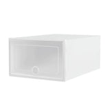 Artiss Shoe Box Rack DIY Set of 24 Stackable White Abel - Side View