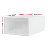 Artiss Shoe Box Rack DIY Set of 24 Stackable White Abel - Top-Down View