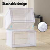 Artiss Shoe Box Rack DIY Set of 2 Stackable Magnetic Door - Side View