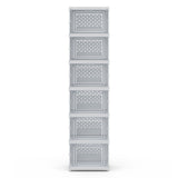 Artiss Foldable Shoe Rack Organizer 6 Tier Storage Shelf Hallway - Top-Down View
