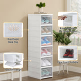 Artiss Foldable Shoe Rack Organizer 6 Tier Storage Shelf Hallway - Rear View